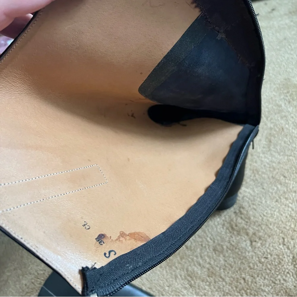 Women's Equestrian Horse Riding Boots Zip Black Lace Up Size US 7.5 European 38 - Picture 4 of 15